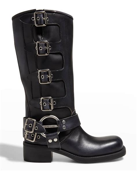 boots miu miu|miu buckle boots.